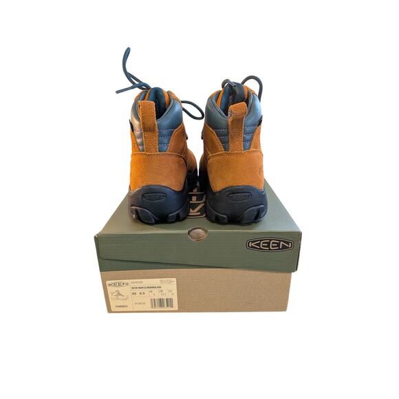 KEEN Pyrenees Women’s Waterproof Hiking Boots 6.5 – Maple / Marmalade, NIB - Picture 3 of 6